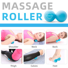 Load image into Gallery viewer, MURLIEN Peanut Massage Ball, Double Lacrosse Ball for Myofascial Release, Trigger Point Therapy, Sore Muscle Relief Massager, Alleviating Neck, Shoulder, Back, Legs, Foot or Muscle Tension - Orange