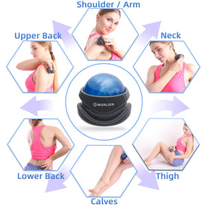 MURLIEN Massage Roller Ball, Tight and Sore Muscles Relief Massager, Alleviating Shoulder, Arms, Back, Abdomen, Legs, Calves, Foot or Muscle Tension