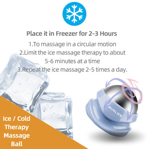 MURLIEN Ice Therapy Massage Roller Ball, Massager for Trigger Point, Deep Tissue Massage, Alleviating Muscle Tension and Pain Relief, Suitable for Neck, Back, Shoulders, Arms, Legs, Thighs etc.