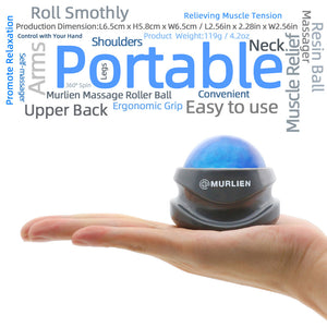 MURLIEN Massage Roller Ball, Tight and Sore Muscles Relief Massager, Alleviating Shoulder, Arms, Back, Abdomen, Legs, Calves, Foot or Muscle Tension