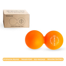 Load image into Gallery viewer, MURLIEN Peanut Massage Ball, Double Lacrosse Ball for Myofascial Release, Trigger Point Therapy, Sore Muscle Relief Massager, Alleviating Neck, Shoulder, Back, Legs, Foot or Muscle Tension - Orange
