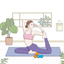 Load image into Gallery viewer, MURLIEN Peanut Massage Ball, Double Lacrosse Ball for Myofascial Release, Trigger Point Therapy, Sore Muscle Relief Massager, Alleviating Neck, Shoulder, Back, Legs, Foot or Muscle Tension - Orange