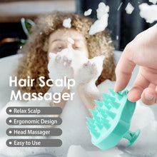 Load image into Gallery viewer, MURLIEN Scalp Massaging Shampoo Brush, Manual Head Scalp Massager, Scalp Care Brush with Flexible Silicone Bristles for Scalp Relax and Hair Clean - Green